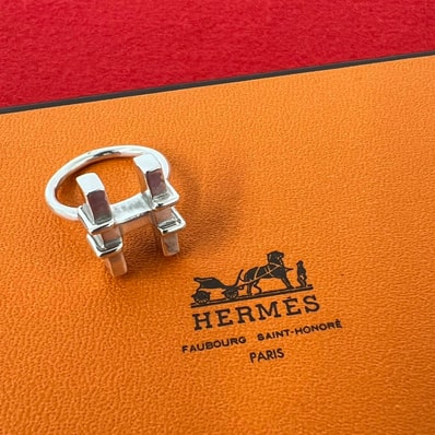 HERMES エルメス H モチーフ リング シルバー800 リング・指輪 8号 シルバー
45483