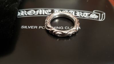 Chrome Hearts Scroll Band Ring "Silver"