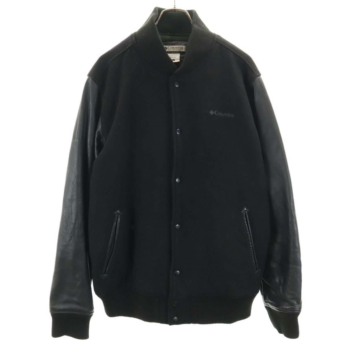 やや傷や汚れあり】Columbia コロンビア スタジャン XL ブラック 袖