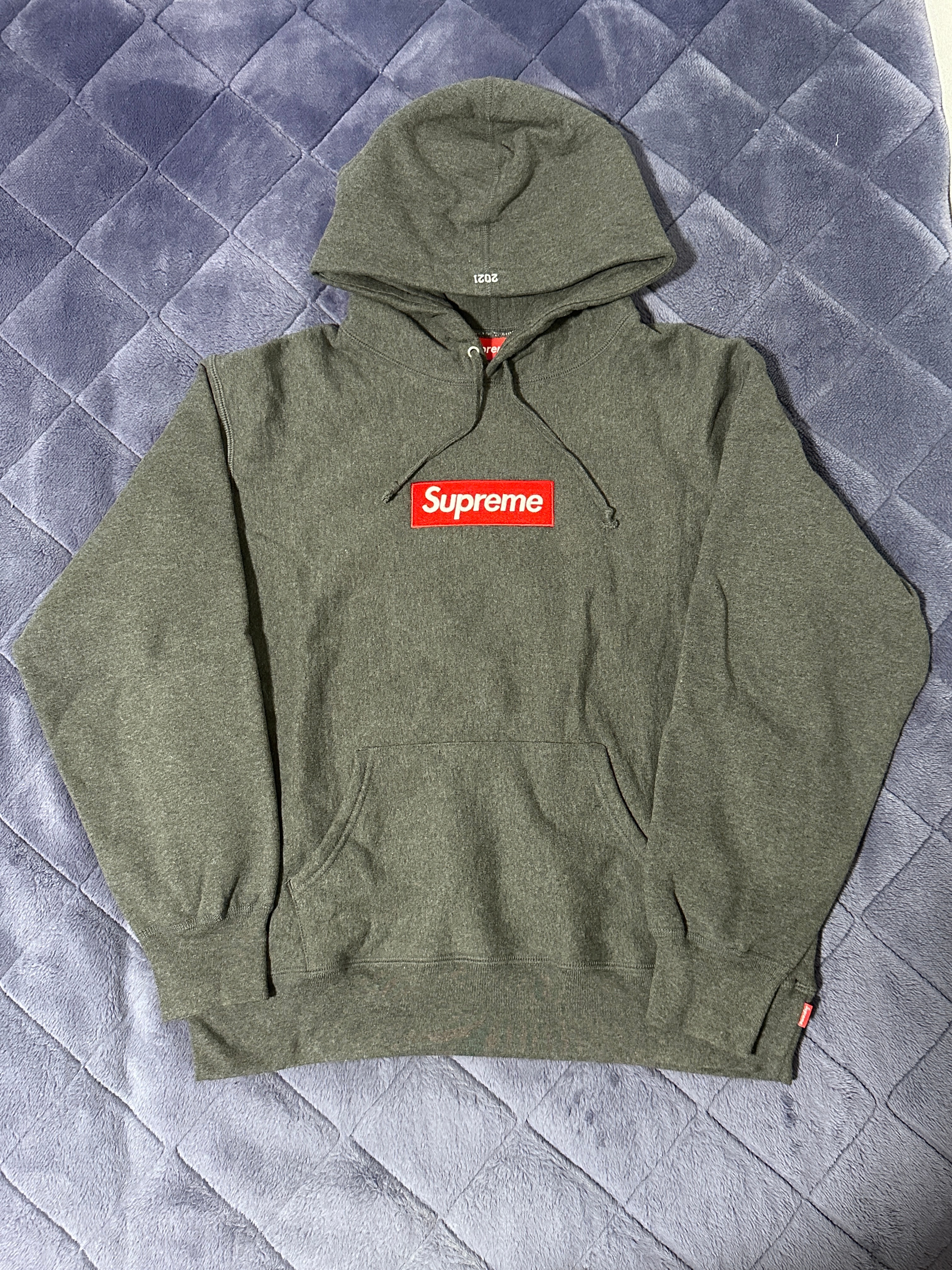 Supreme Box Logo Hooded Sweatshirt "Charcoal" (21FW)
