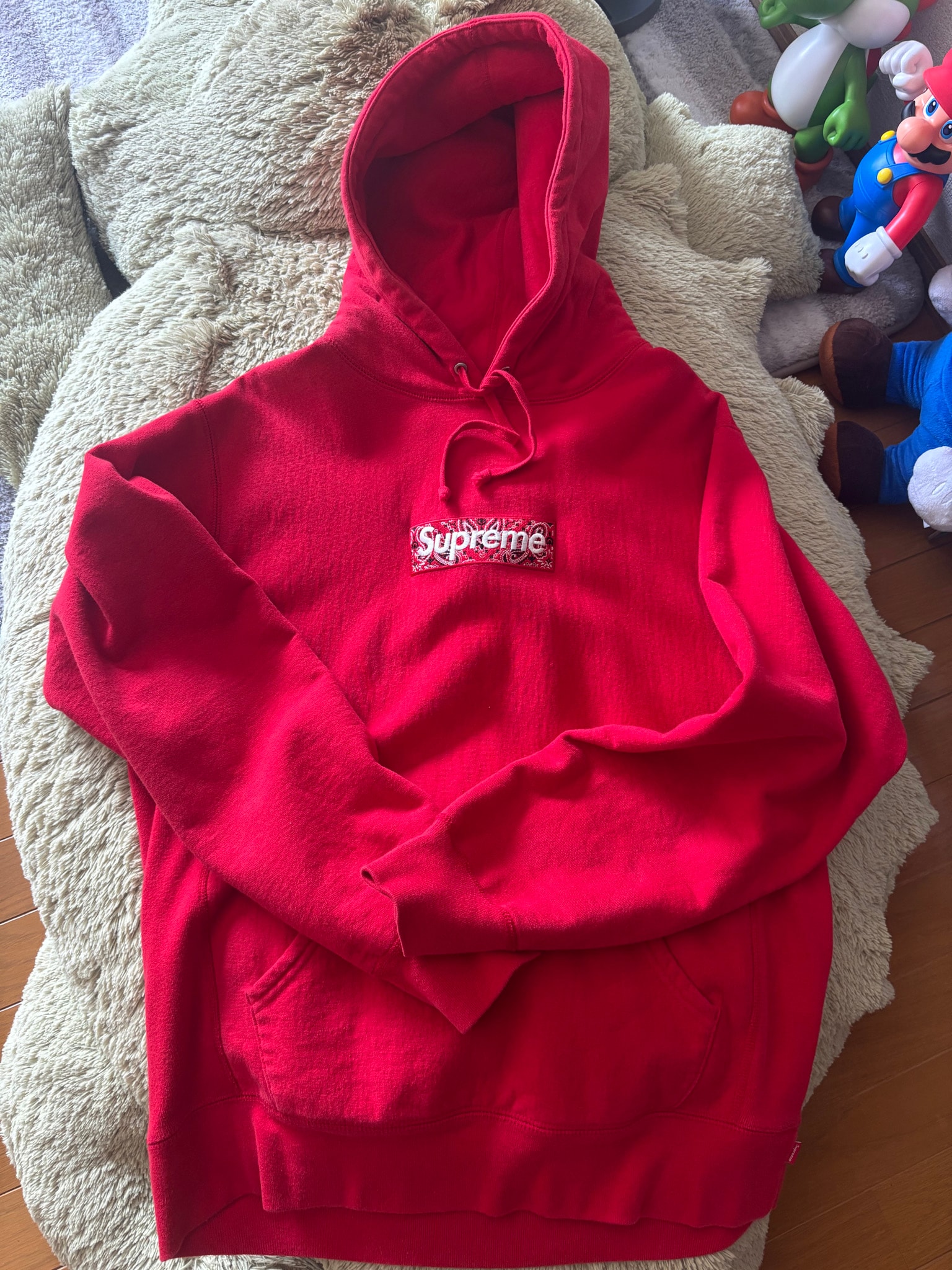 Supreme Bandana Box Logo Hooded Sweatshirt "Red"
