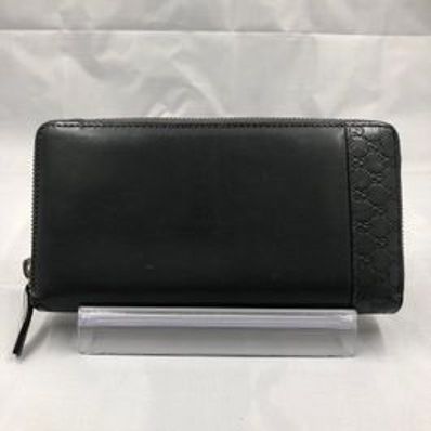 GUCCI Micro Guccissima Mistral Round Wallet "Gray"