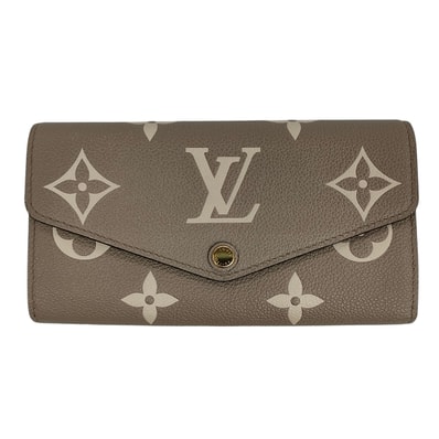 LOUIS VUITTON ルイ・ヴィトン ポルトフォイユ サラ NM モノグラム アンプラント 長財布 M81049 モノグラムアンプラント ベージュ レディース【中古】