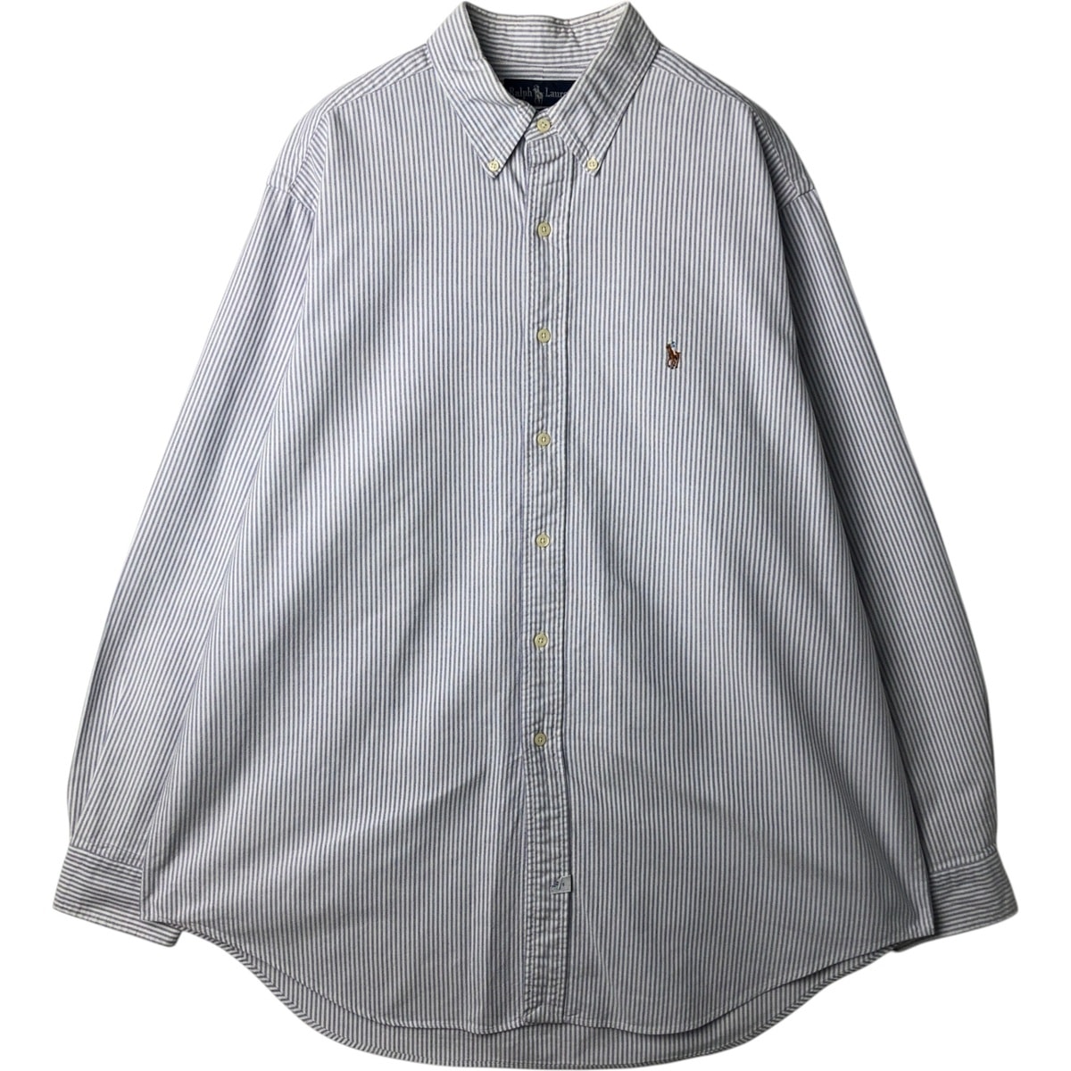 古着 ラルフローレン Ralph Lauren 長袖 ボタンダウンストライプシャツ メンズXL相当/eaa629056