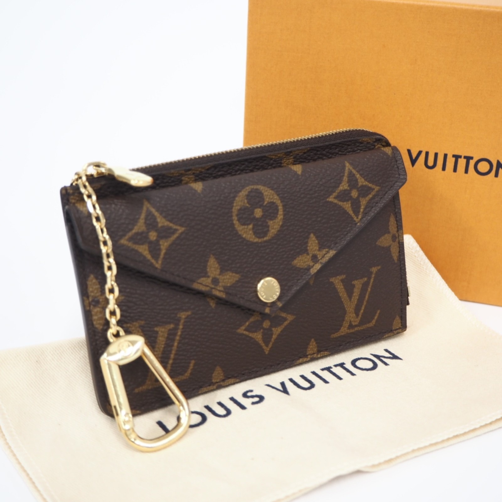 美品 LOUIS VUITTON ルイ・ヴィトン モノグラム ポルトカルトレクトヴェルソ M69431 コインケース ブラウン コーティングキャンバス レザー レディース