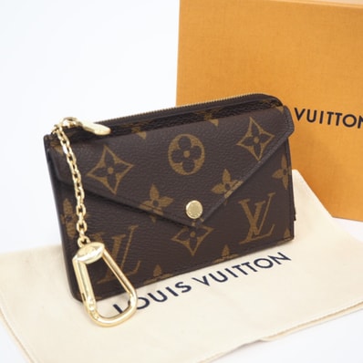 美品 LOUIS VUITTON ルイ・ヴィトン モノグラム ポルトカルトレクトヴェルソ M69431 コインケース ブラウン コーティングキャンバス レザー レディース