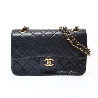 シャネル CHANEL 0番台 1985-1986 ダブルフラップ マトラッセ23 ラムスキン ショルダーバッグ【中古】