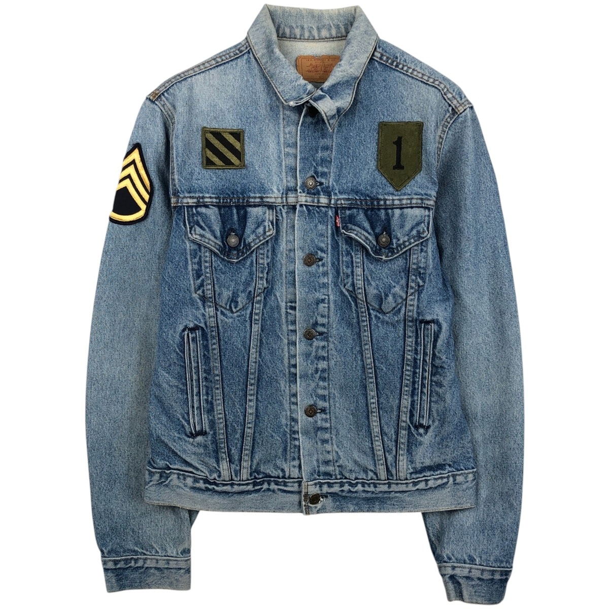 古着 リーバイス Levi's 71506-0216 ワッペンカスタム デニムジャケット Gジャン USA製 メンズM相当 ヴィンテージ/eaa654868