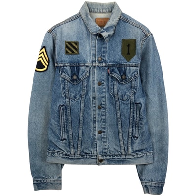 古着 リーバイス Levi's 71506-0216 ワッペンカスタム デニムジャケット Gジャン USA製 メンズM相当 ヴィンテージ/eaa654868