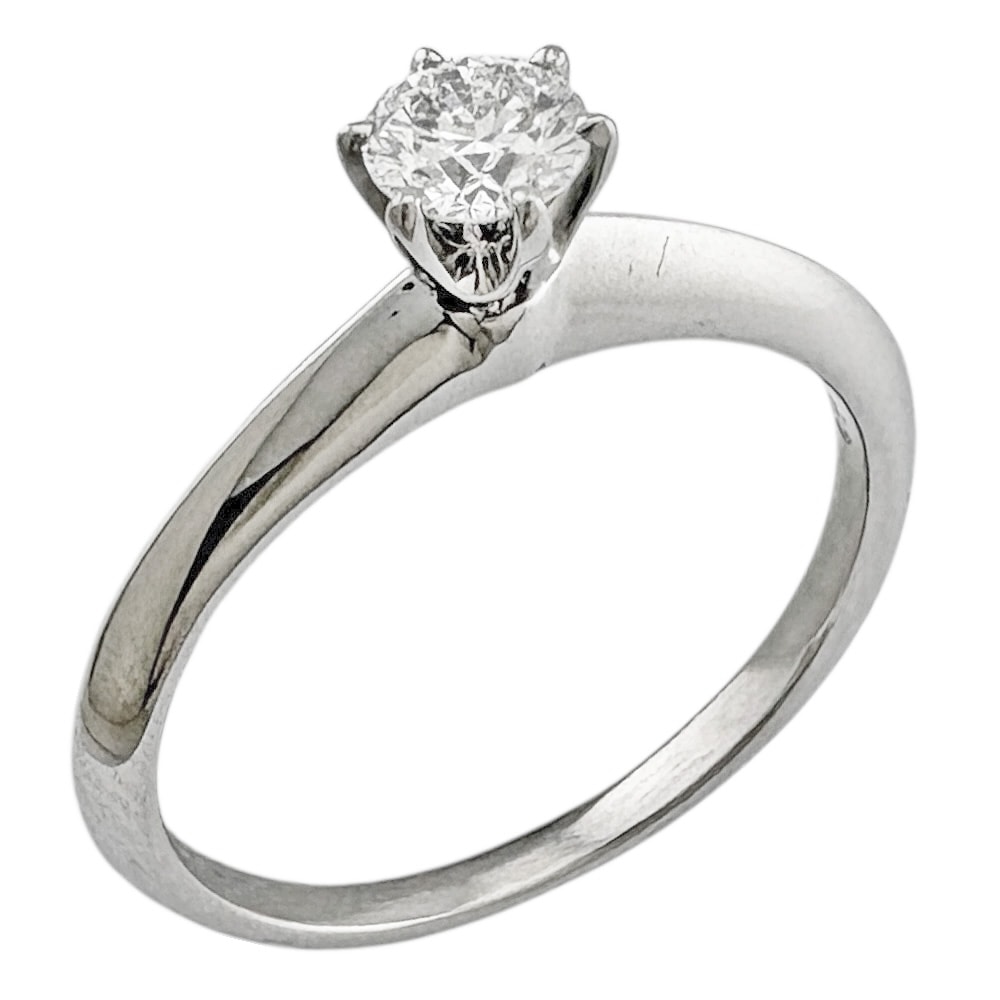 ティファニー ソリティア リング 指輪 13号 Pt950プラチナ ダイヤモンド レディース TIFFANY&Co.  中古