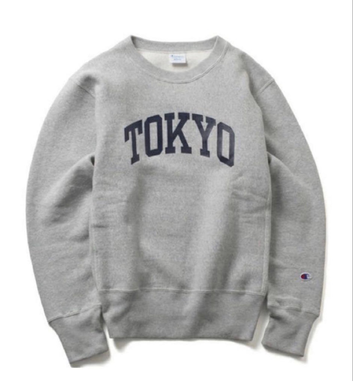 L  ☘️ CHAMPION × BEAMS 別注 TOKYO復刻  REVERSE WEAVE リバースウィーブ グレー クルーネック スウェットシャツ