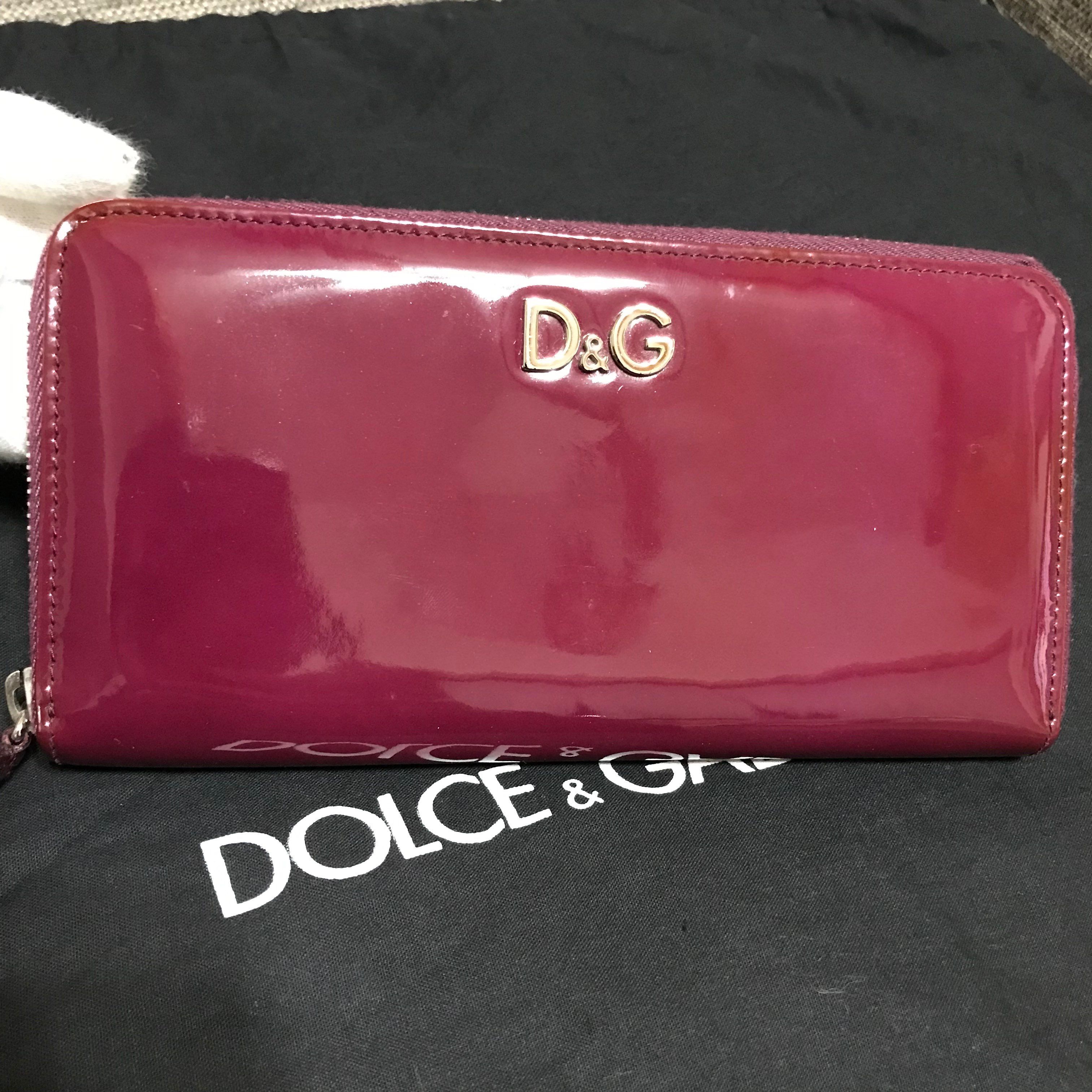 D&G ラウンド長財布 エナメル
