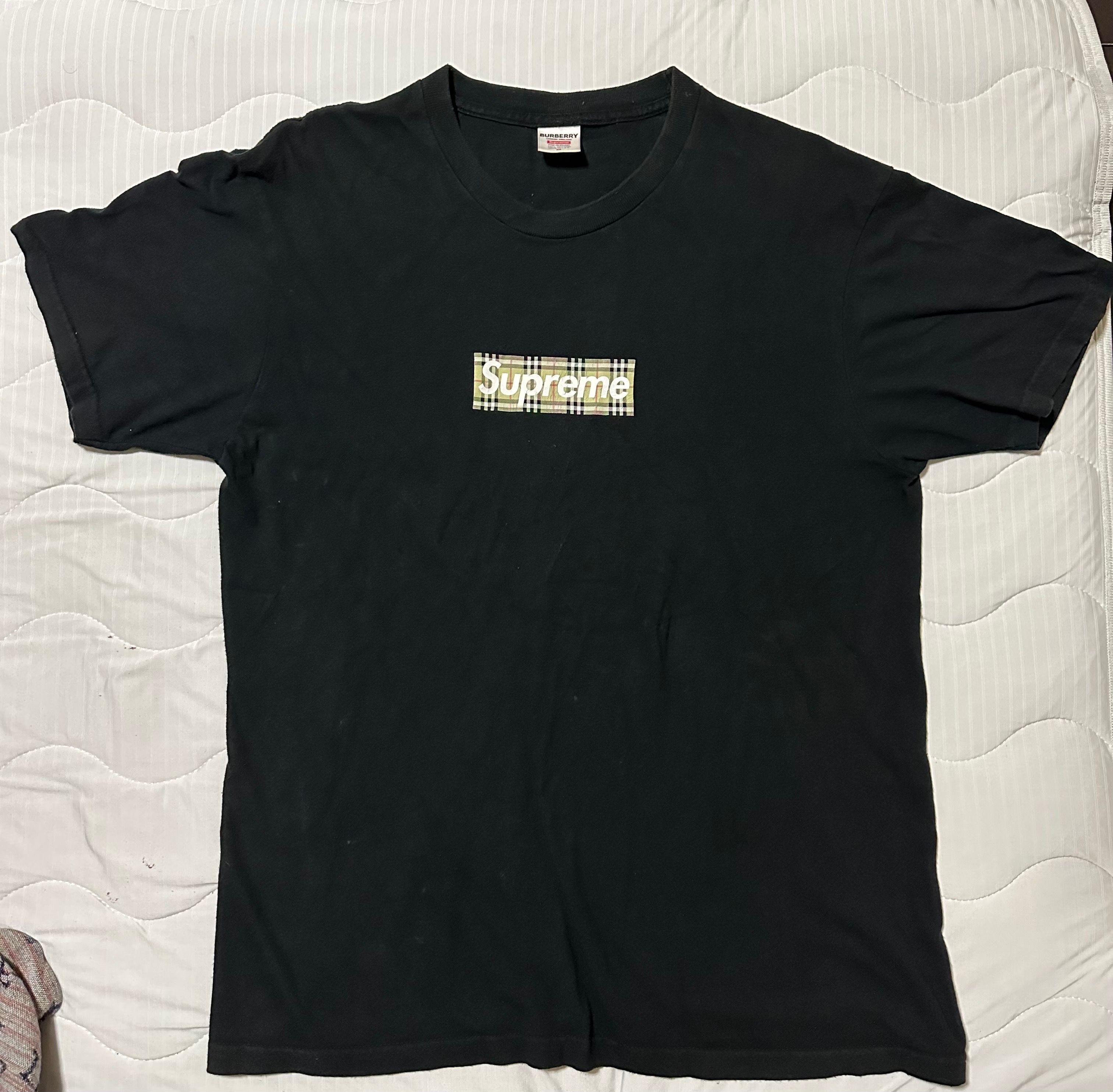 Supreme / Burberry Box Logo Tee "Black"