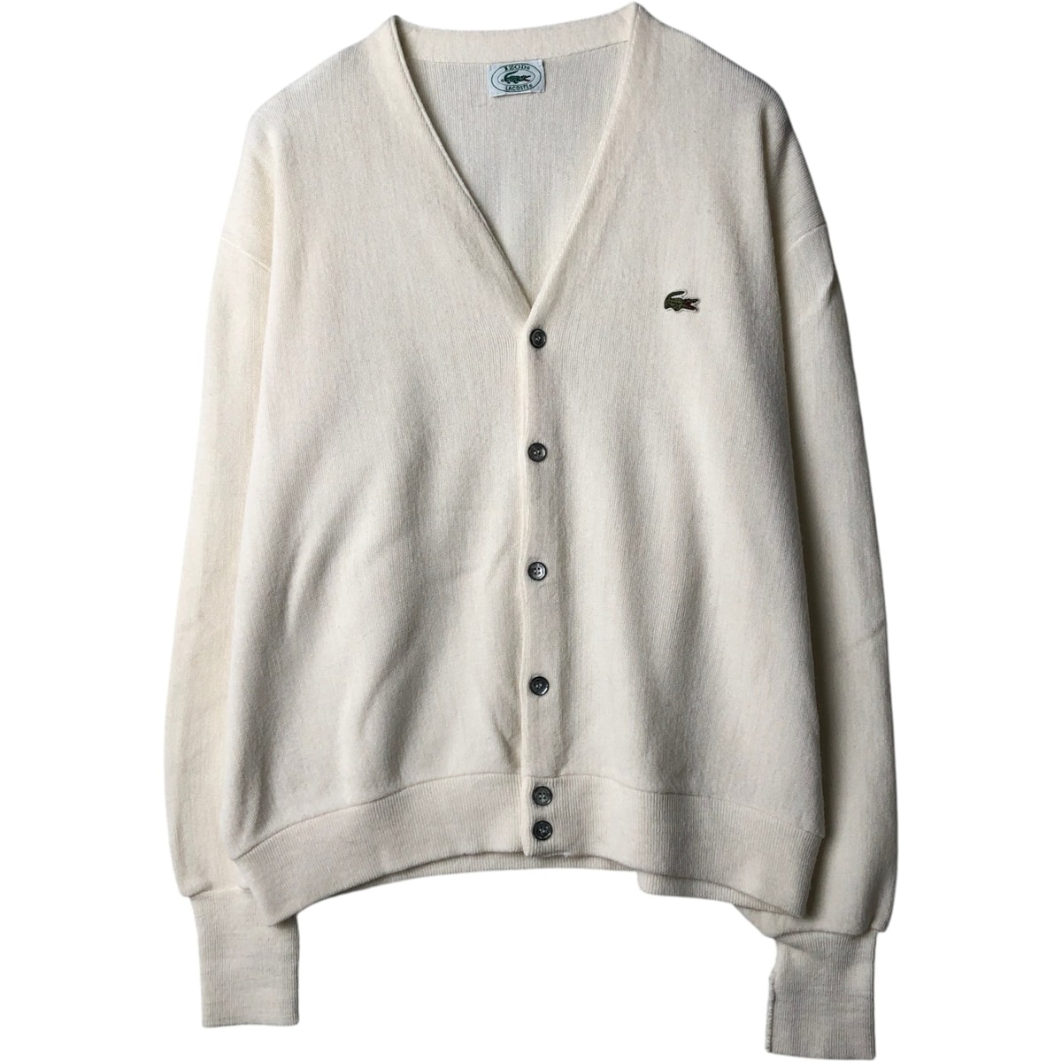 古着 ラコステ LACOSTE IZOD アクリルニットカーディガン USA製 メンズXL相当/eaa639619