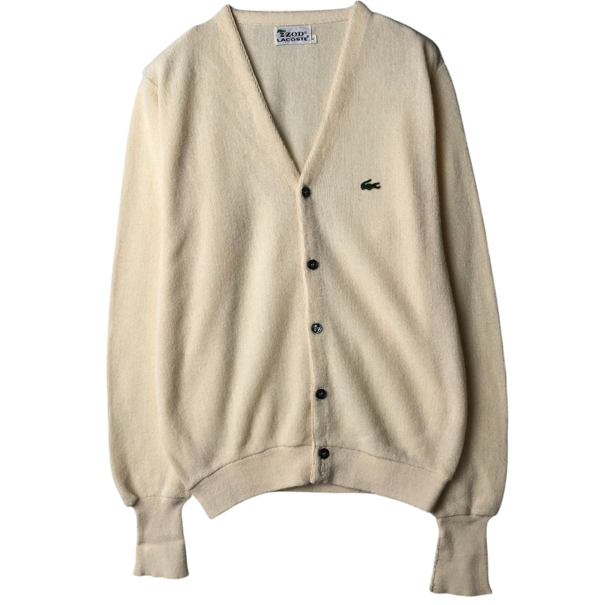 古着 ラコステ LACOSTE IZOD アクリルニットカーディガン メンズL相当/eaa639624