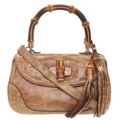 GUCCI Crocodile Bamboo "Brown"