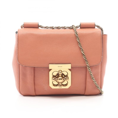 クロエ Chloe エルシー ショルダーバッグ バッグ レザー レディース ピンク系 3S0667 【中古】