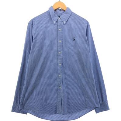 古着 ラルフローレン Ralph Lauren CUSTOM FIT ギンガムチェック 長袖 ボタンダウンチェックシャツ メンズL相当/eaa561500