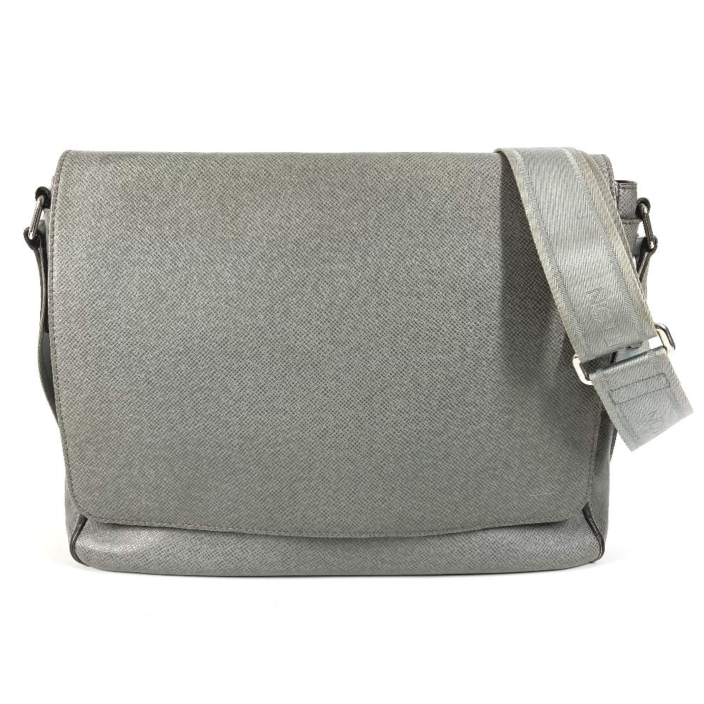 ルイヴィトン LOUIS VUITTON ロマンMM ロマン MM M32623 タイガ カバン 斜め掛け フラップ メッセンジャーバッグ ショルダーバッグ タイガレザー グラシエ グレー