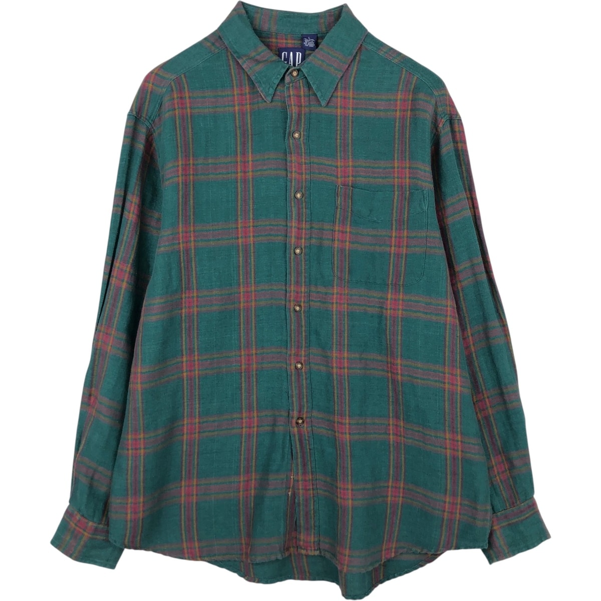 古着 90年代 ギャップ GAP オールドギャップ 長袖 ライトネルチェックシャツ メンズL相当 ヴィンテージ/eaa646881
