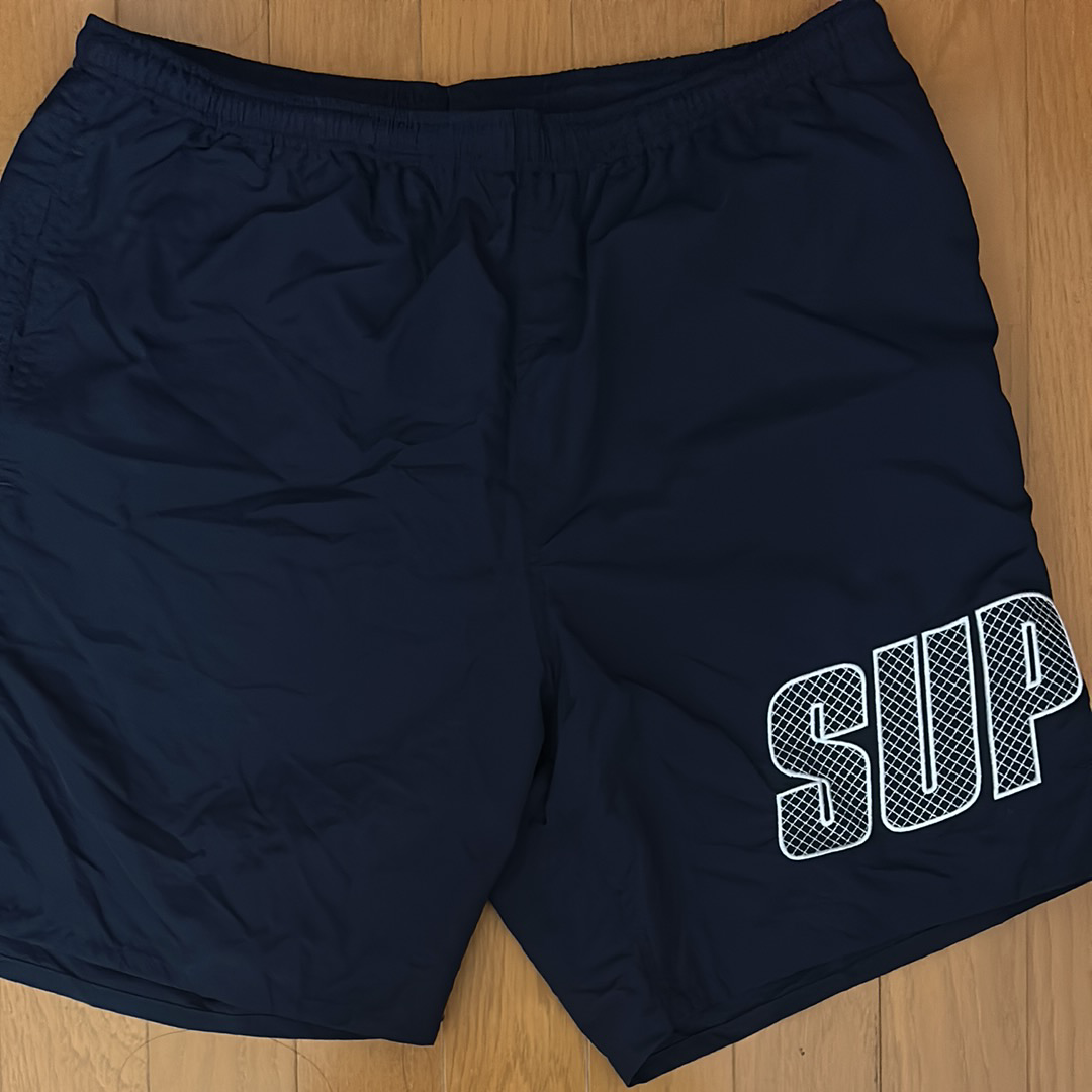 Supreme Logo Applique Water Short "Navy"