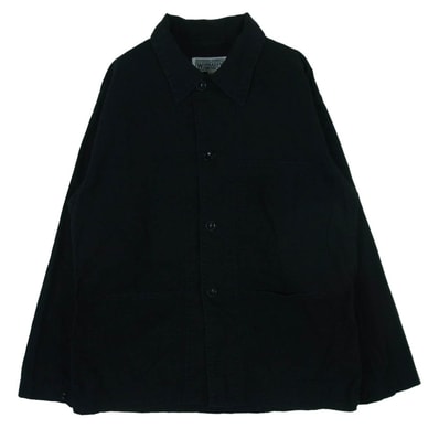 Engineered Garments エンジニアードガーメンツ WORKADAY ワーカーデイ USA製 コットン リネン カバーオール ジャケット ブラック系 XS【中古】