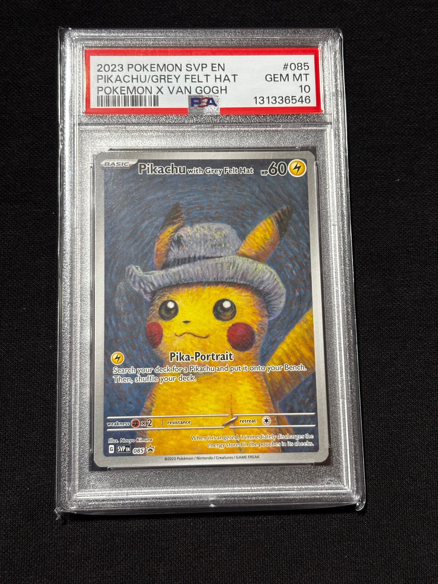 PSA9】ピカチュウ : プロモ [SVP EN 085](「ゴッホ展」 プロモーション