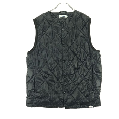 美品 FILA フィラ ノースリーブ ダウンベスト L ブラック