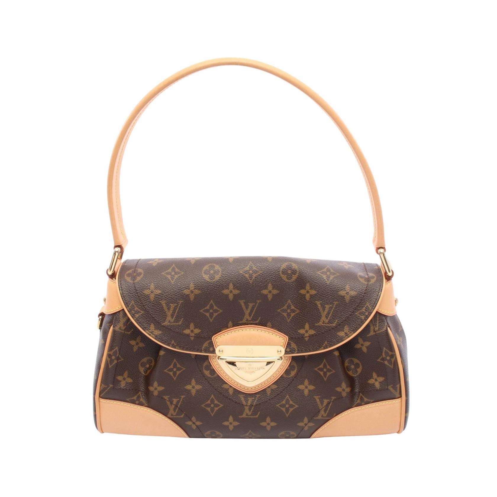 ルイ・ヴィトン LOUIS VUITTON ビバリーMM モノグラム ショルダーバッグ バッグ PVCコーティングキャンバス レザー モノグラム レディース ブラウン系 M40121 【中古】