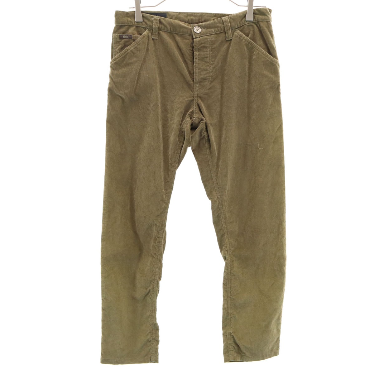GUCCI グッチ イタリア製 short skinny コーデュロイパンツ 44 カーキ ボタンフライ