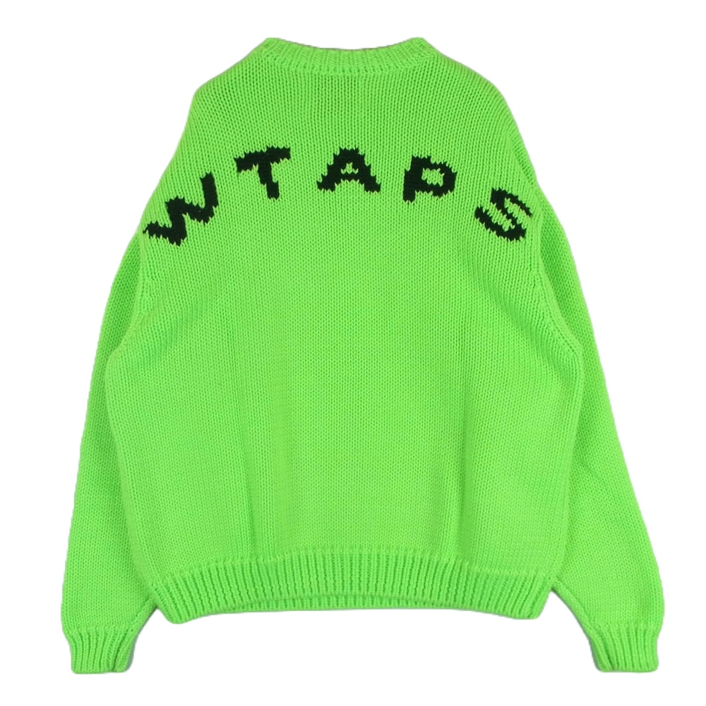 WTAPS ダブルタップス ニット 23AW 232MADT-KNM04 CN 01 Sweater Poly ニット セーター 中国製 ライトグリーン系 01【中古】