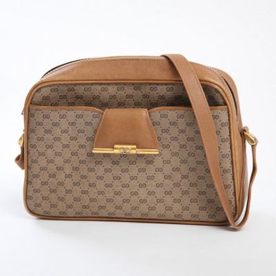 GUCCI グッチ ショルダーバッグ ポシェット レザー マイクロGG柄 ミニ