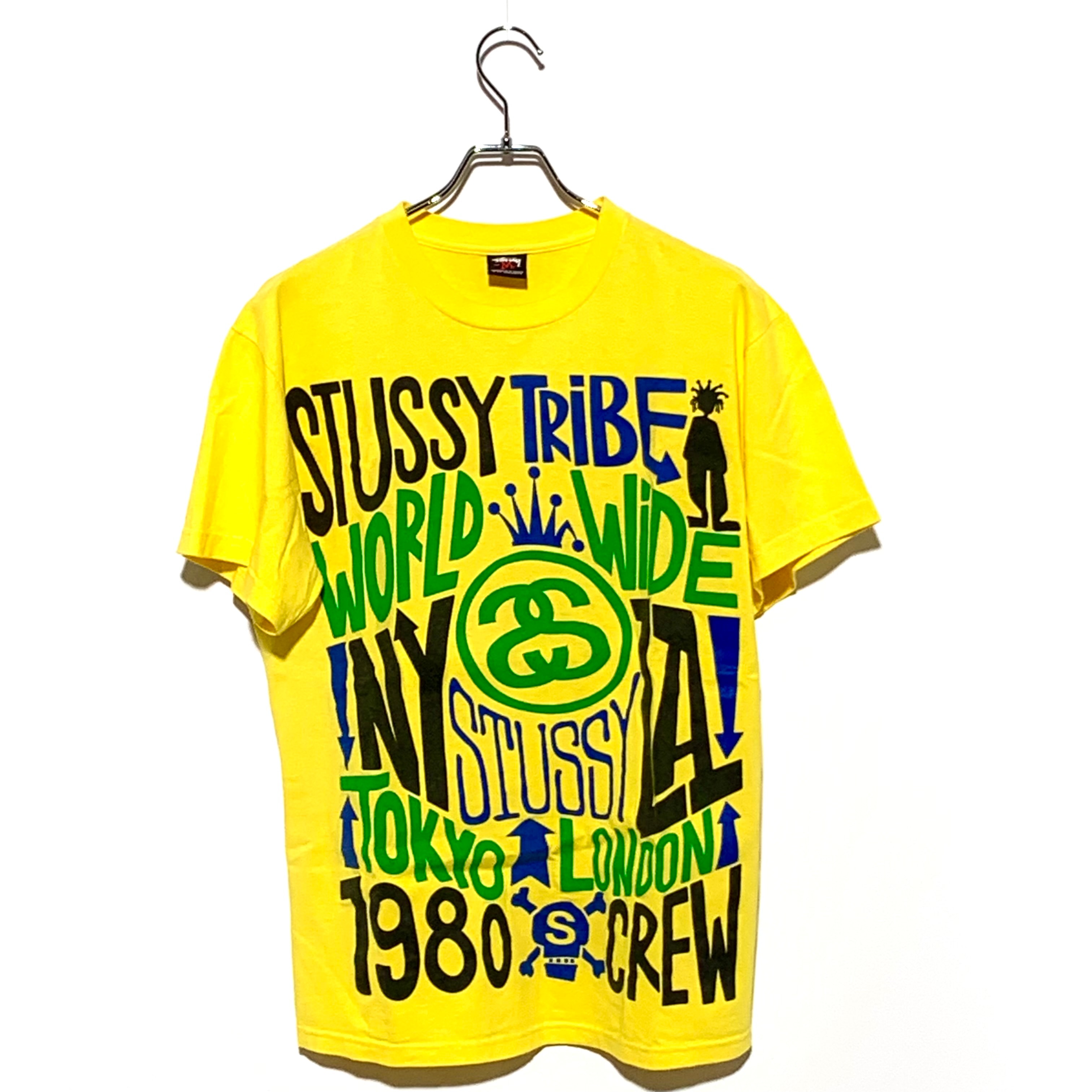 STUSSY TRIBE WORLD WIDE TEE yellow
