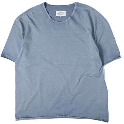 Maison Margiela 10 メゾンマルジェラ 22SS イタリア製 Oversized Cut-off T-shirt オーバーサイズカットオフTシャツ S50GC0668 S23883 M BLUE GRAY 半袖 トップス g28162