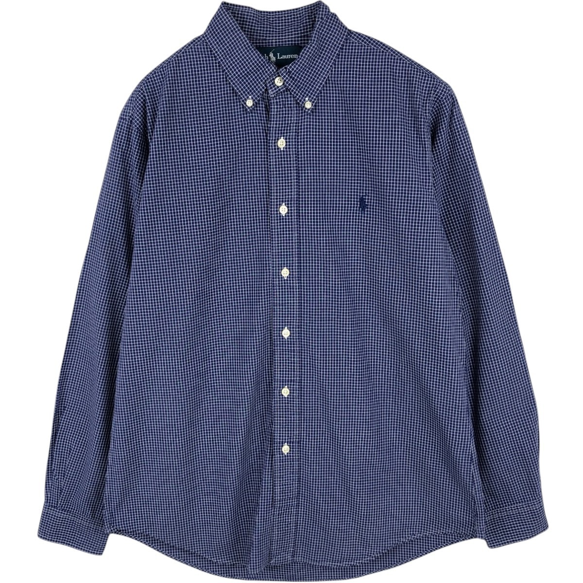 古着 ラルフローレン Ralph Lauren CUSTOM FIT 長袖 ボタンダウンチェックシャツ メンズM相当/eaa676511