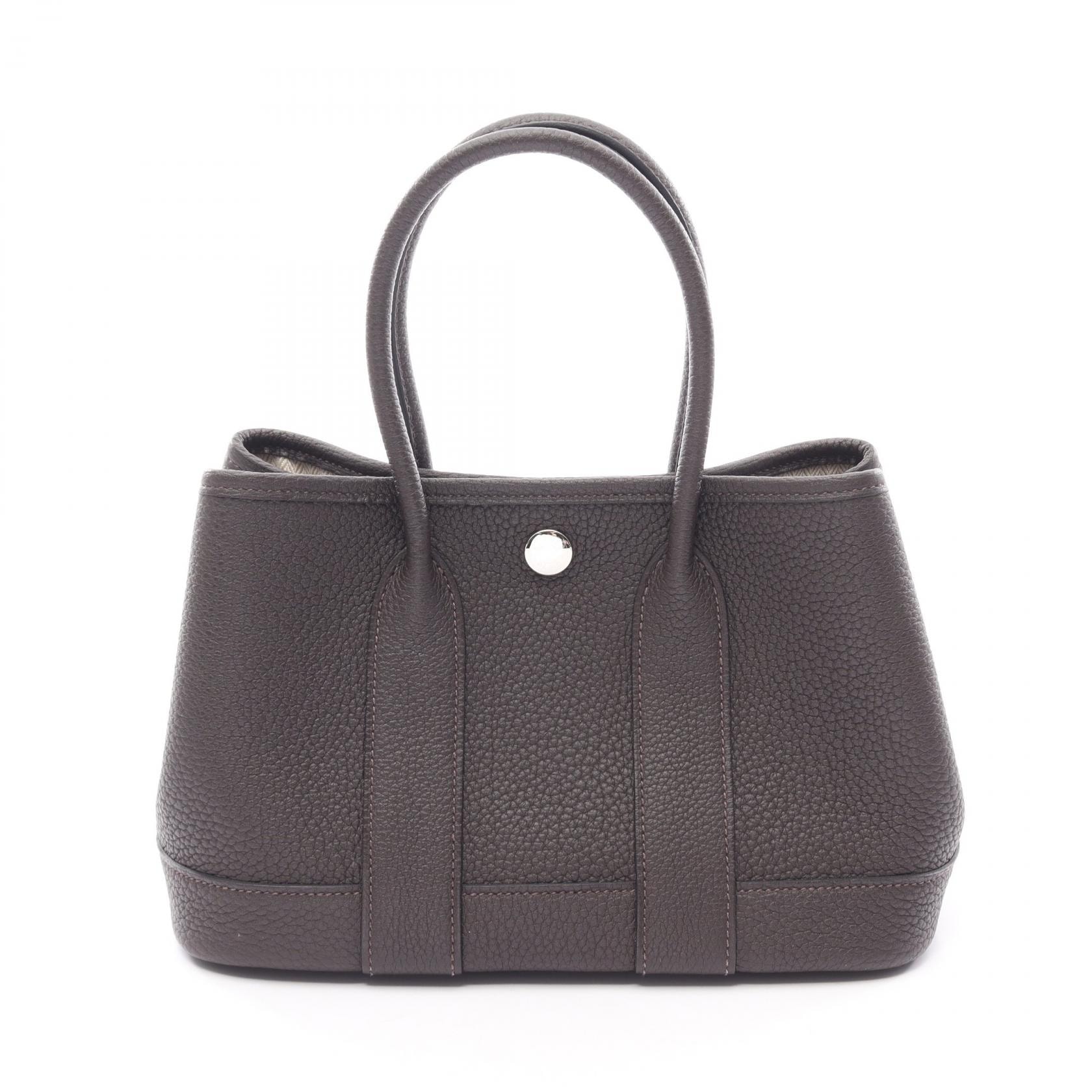 エルメス HERMES ネオガーデン23 ハンドバッグ バッグ レザー ネゴンダ ネゴンダ エベンヌ K刻印(2025年製造) レディース ブラウン系 【中古】