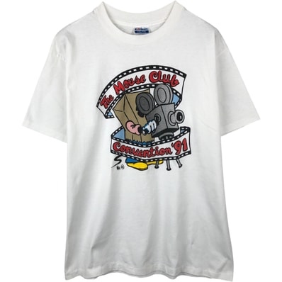古着 80年代 ヘインズ Hanes Fifty-Fifty 青タグ プリントTシャツ USA製 メンズXL相当 ヴィンテージ/eaa648441