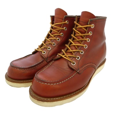 RED WING レッドウィング USA製 四角犬タグ IRISH SETTER 6インチ MOC アイリッシュセッター モック ブーツ ブラウン系 US7【中古】
