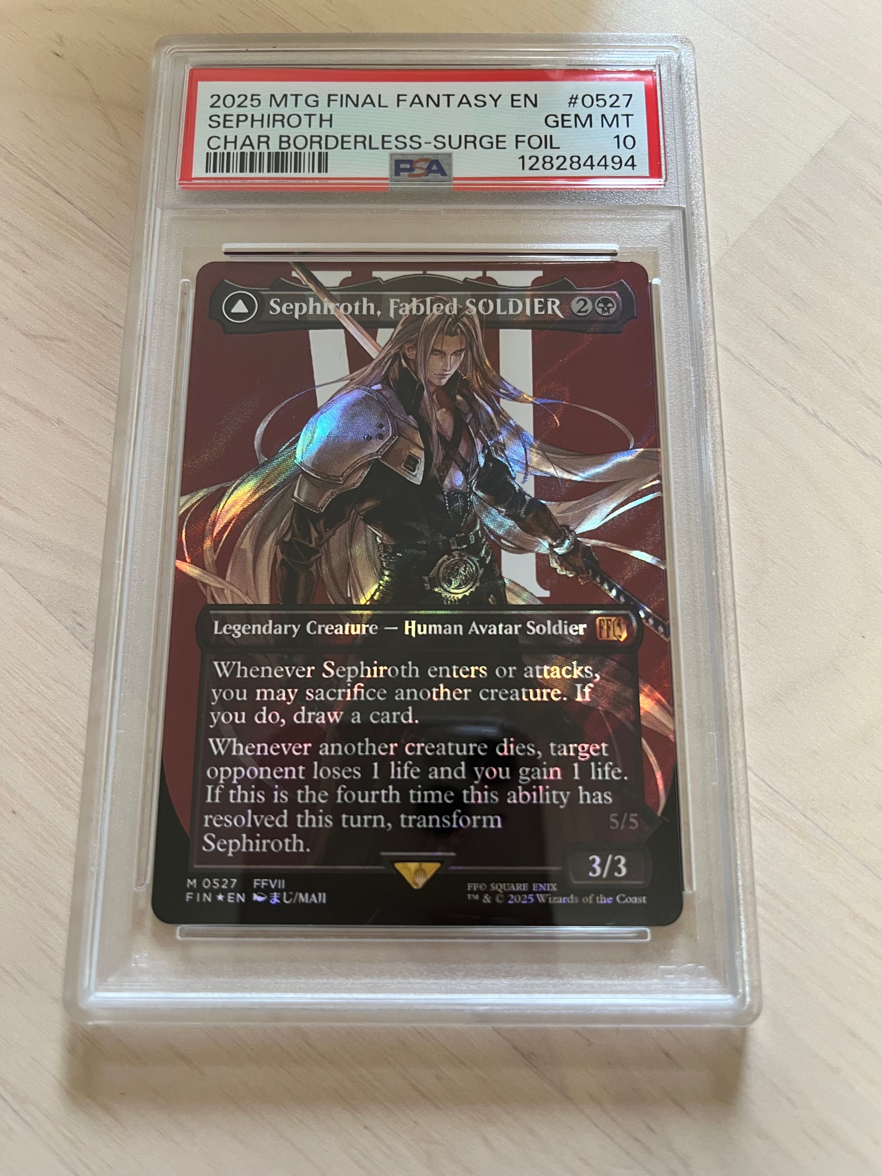 威名のソルジャー、セフィロス:片翼の天使、セフィロス M :サージ Foil :ボーダーレス版 [FIN 0527]【英語版】(ファイナルファンタジー)