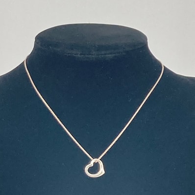 TIFFANY&Co.(ティファニー) エルサペレッティ オープン ハート Ag925 ネックレス 2.59g シルバー