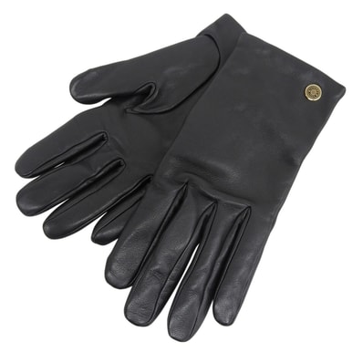 美品 エルメス 手袋 ジャンプF ブラック レディース 7.5