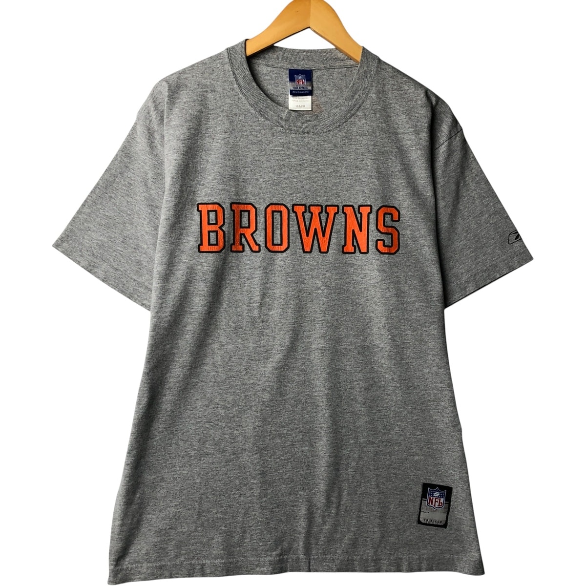 古着 リーボック Reebok NFL CLEVELAND BROWNS クリーブランドブラウンズ スポーツプリントTシャツ メンズM相当/eaa589439