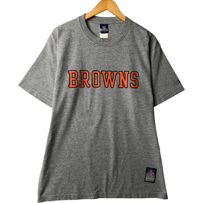 古着 リーボック Reebok NFL CLEVELAND BROWNS クリーブランドブラウンズ スポーツプリントTシャツ メンズM相当/eaa589439