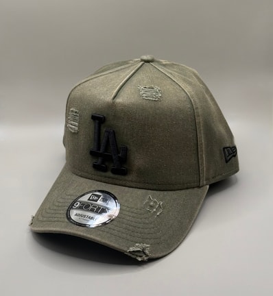 【限定発売】New Era 9FORTY ロサンゼルス・ドジャース ディストレスド オリーブ