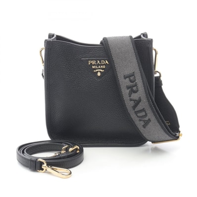 プラダ PRADA VIT.DAINO SOFT ショルダーバッグ バッグ レザー キャンバス レディース ブラック系 1BH1912DKVF06327NO 【新品】