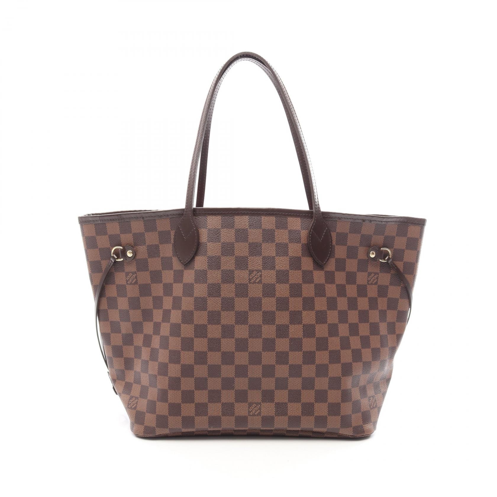 ルイ・ヴィトン LOUIS VUITTON ネヴァーフルMM トートバッグ バッグ PVCコーティングキャンバス レザー ダミエ エベヌ レディース ブラウン系 N51105 【中古】