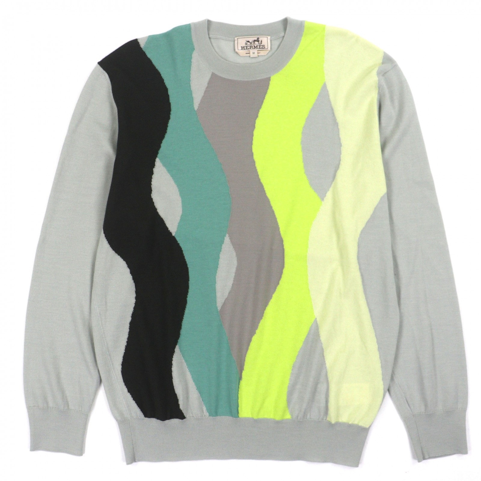 極美品 エルメス セーター マルチカラー メンズ M