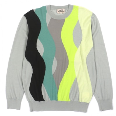 極美品 エルメス セーター マルチカラー メンズ M