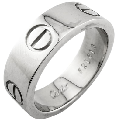 カルティエ ラブ リング 指輪 9.5号 18金 K18ホワイトゴールド レディース CARTIER 中古