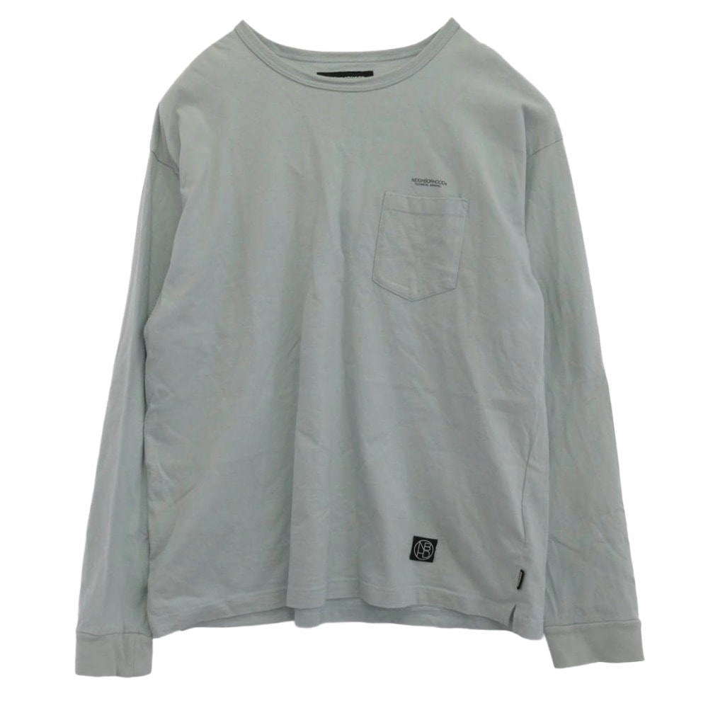 NEIGHBORHOOD ネイバーフッド カットソー 221OKNH-CSM01 CLASSIC P/C CREW.LS ロングスリーブ 長袖 Tシャツ ライトグリーン系 XL【中古】